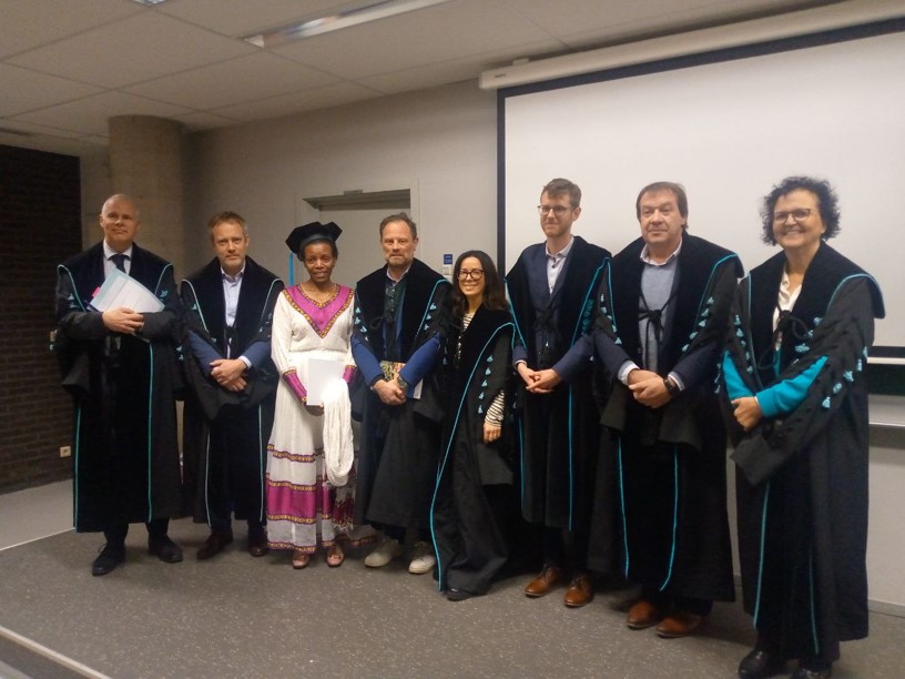 Figure 2. Dr. Frehiwot, her supervisors and the entire examination board